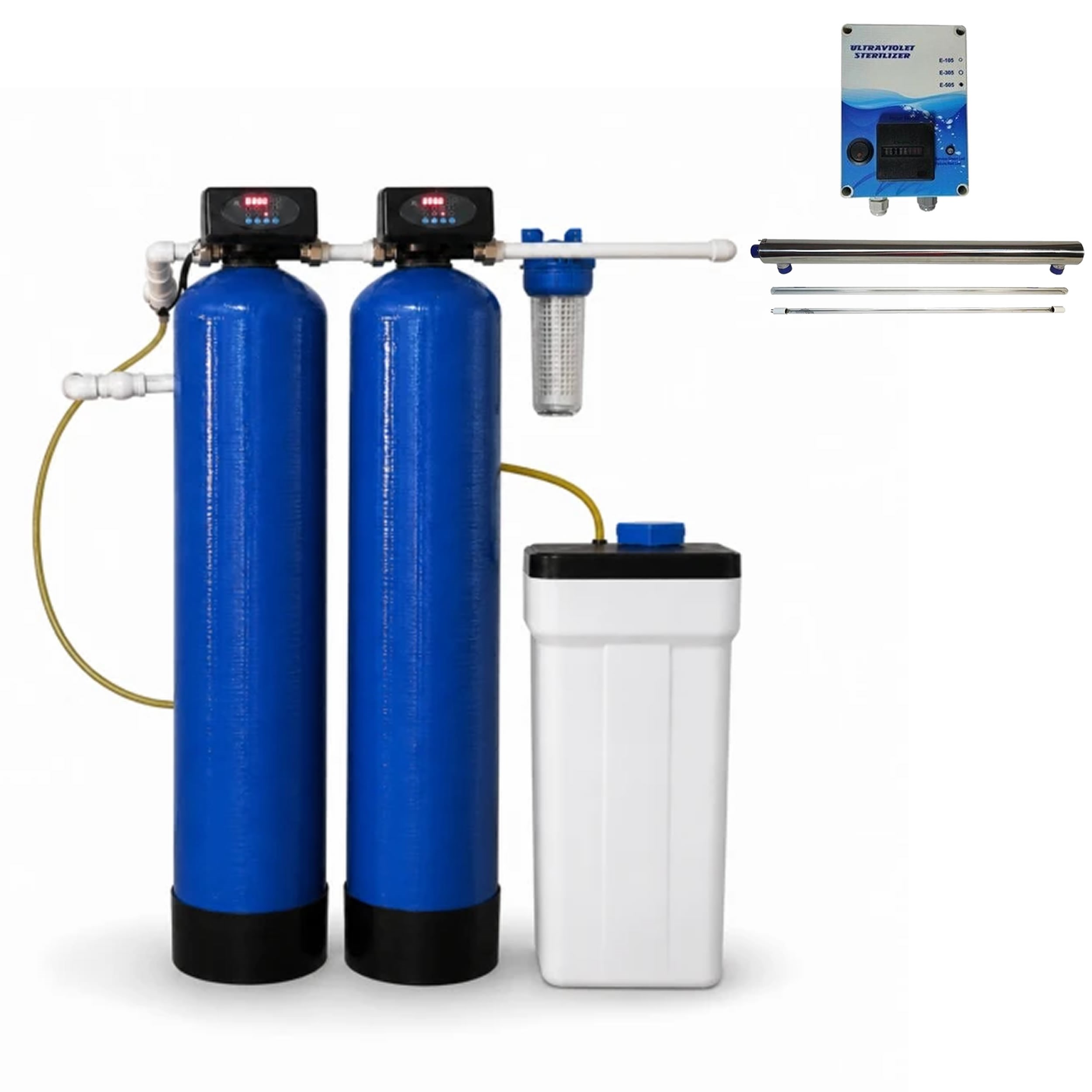 Kuyu Suyu Arıtma Cihazı Kum + 25 LT Yumuşatma + 105 Pro Panolu UV