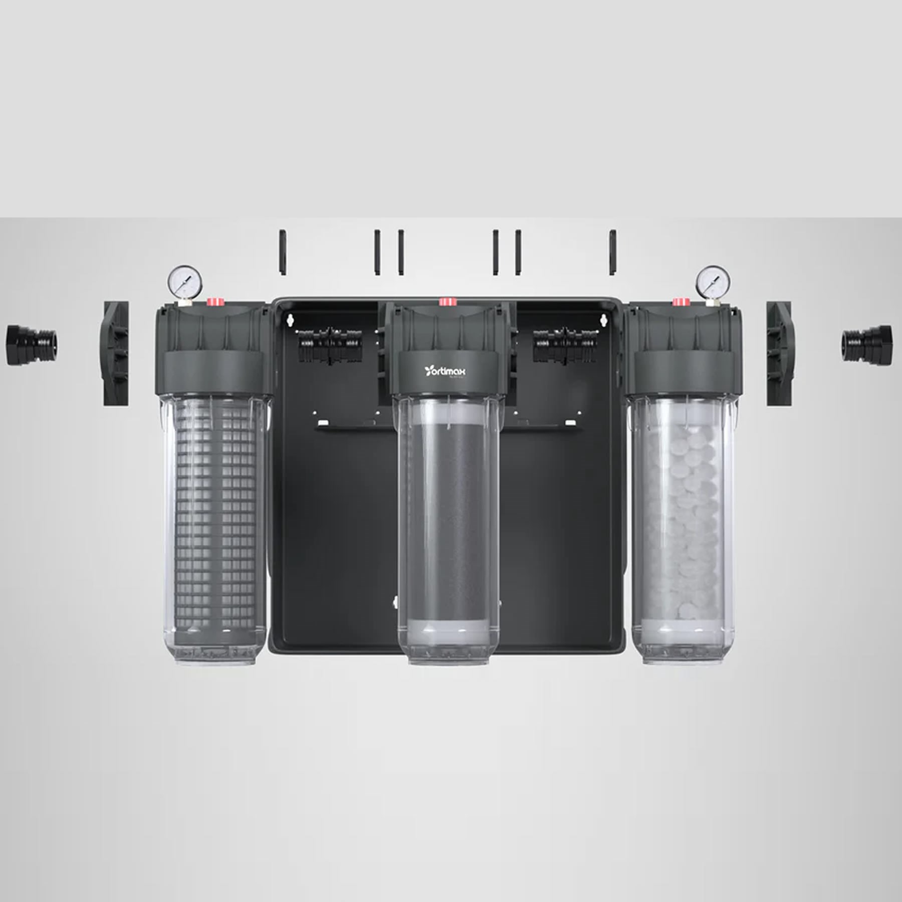 Trio Clean 10" 3’lü Bina Girişi Filtre Sistemi (Tortu + Karbon + Kireç) – görsel 2