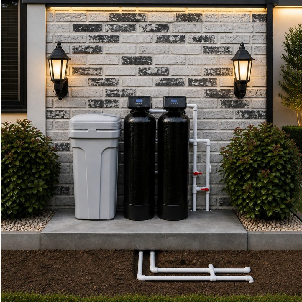 Villa Twin-Tank Italian Water Softener + Carbon Odour System